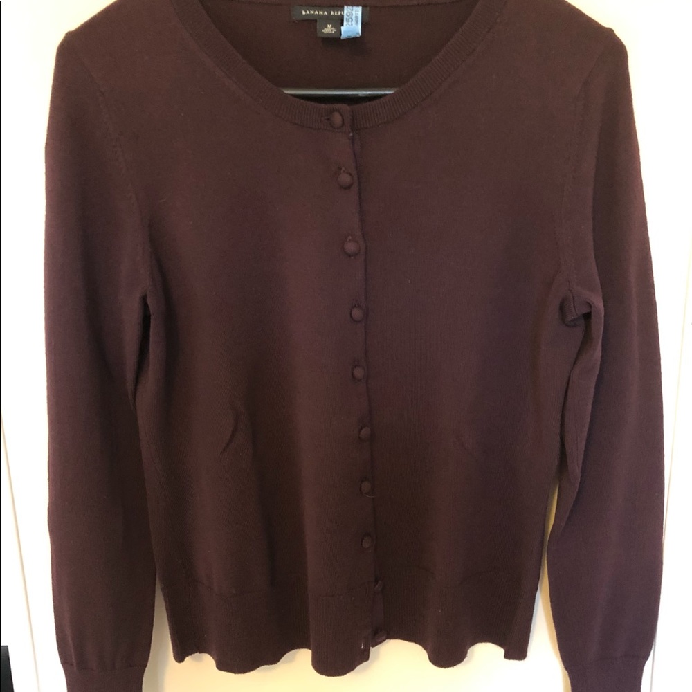 Banana Republic Women’s Cardigan Plum Medium